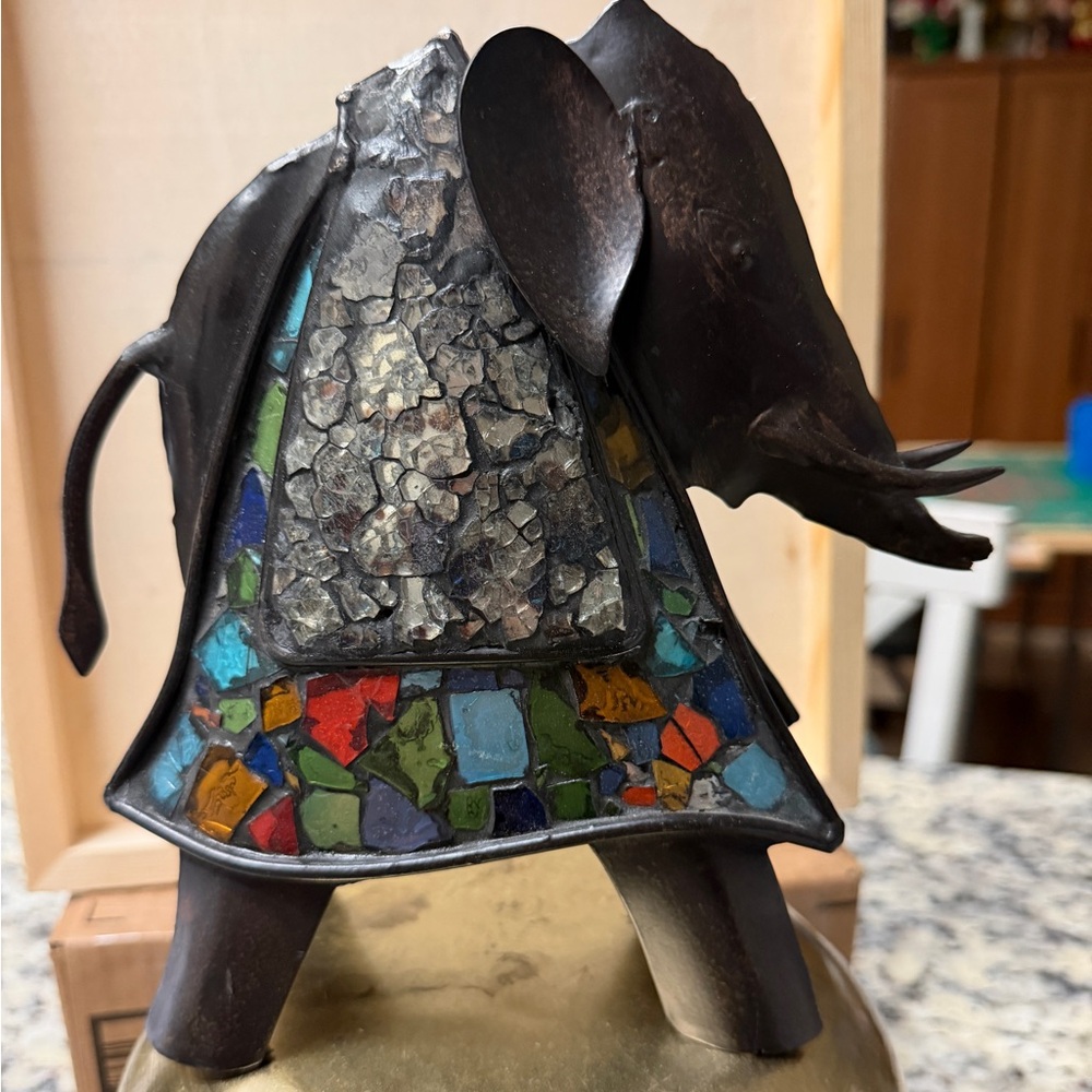 Mosaic Elephant Sculpture - Multicolor
